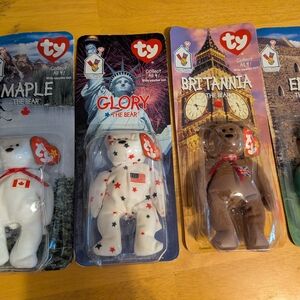 Vintage 1993 In Package McDonalds Beanie Babies Mini Complete Set Bears